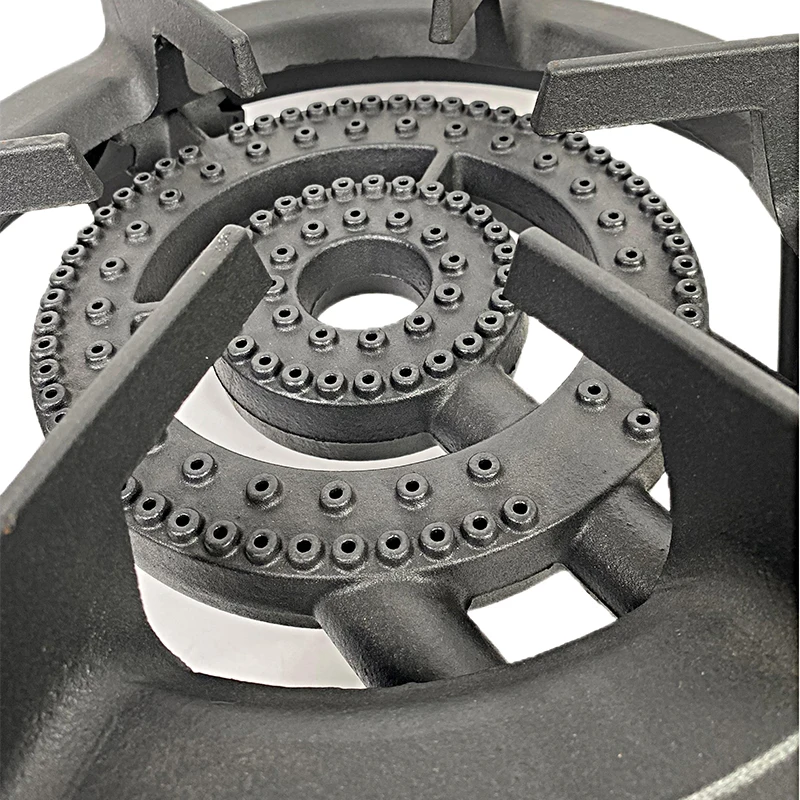 Two Ring Burner Cooker Cast Iron LPG Gas Grill Camping Stove Dual With Wholesale
