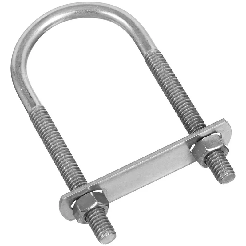 High Quality Stainless Steel 304 Connection Assembly Decorative Chrome Plating U Bolt Pipe Clamp Bracket