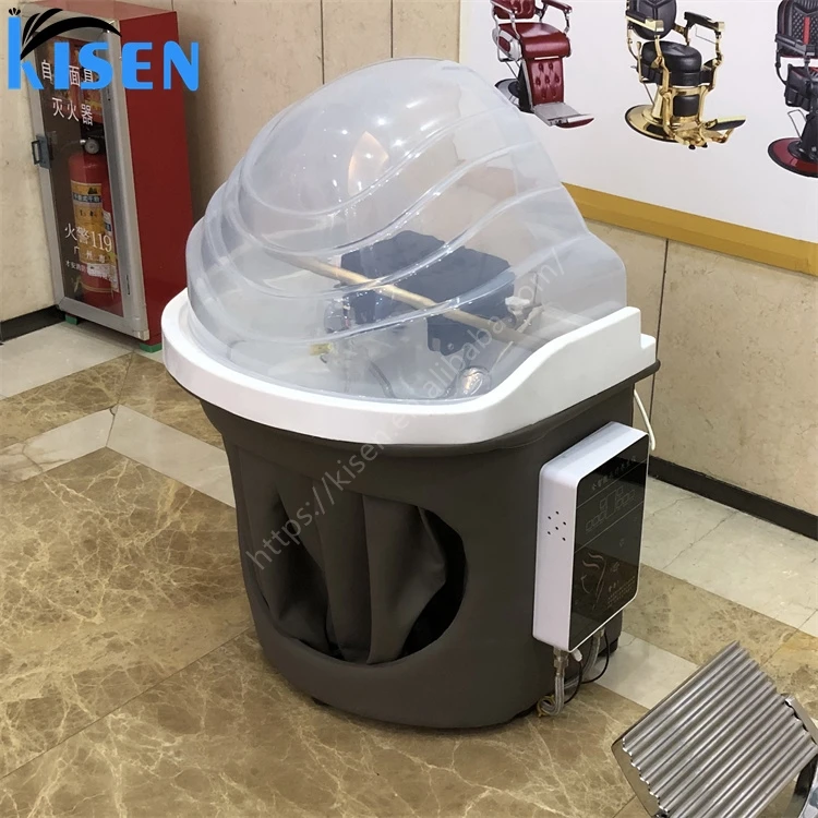 KISEN  Salon Hairdressing Simple Design Shampoo Sink  Backwash Unit Bowl Cheap Price Portable Hair Wash Sink With Water Pipes