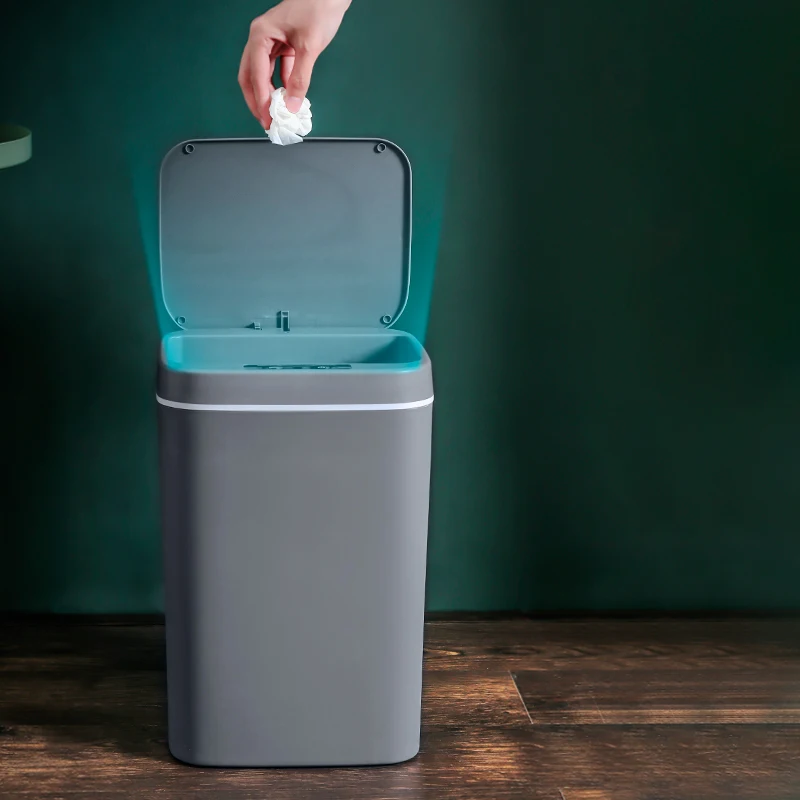 Intelligente Mülleimer Smart Sensor Elektrische Mülleimer Automatische Hygiene Eimer Auslaufs Ichere Mülltonne Mit Desodor Ierungs Box Licht