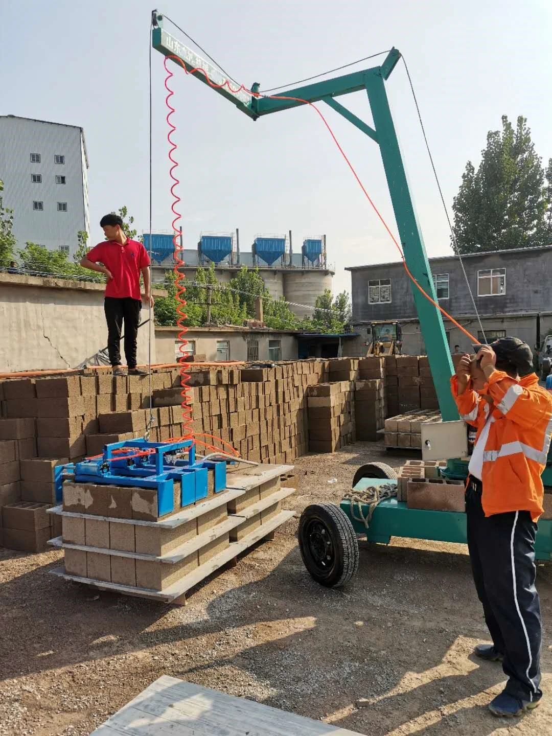 Small Manual Block Cuber Brick Block Collecting Cuber Stacker Machine Concrete Block Stacking Machine