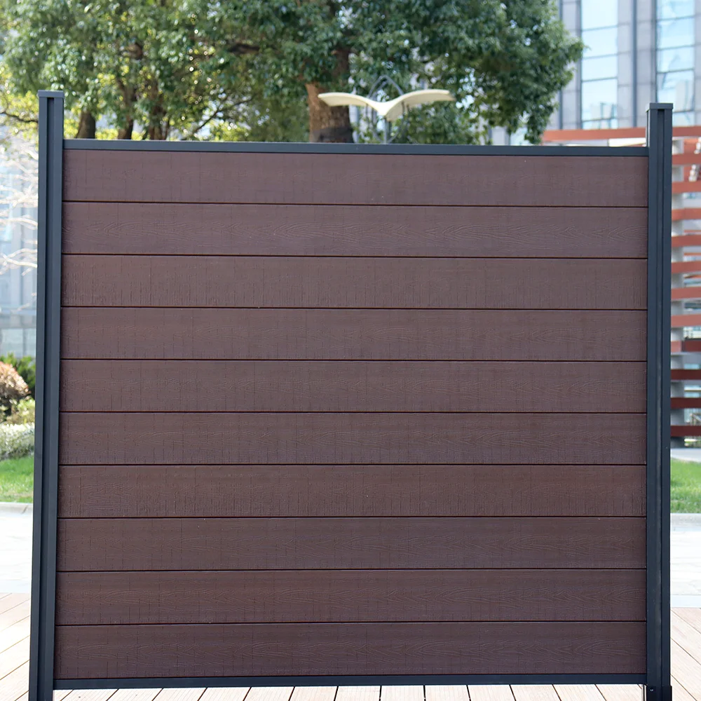 Privacy Wood Plastic Composite Fence Panel Household Building Material ...