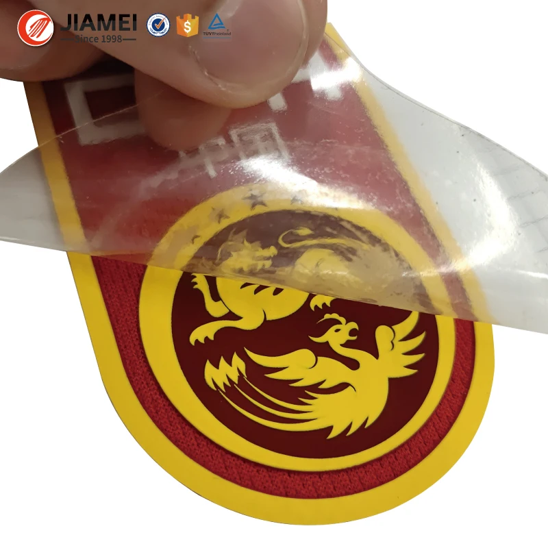 Custom 3d Logo Heat Press Silicone Raised Rubber Heat Transfer Iron On