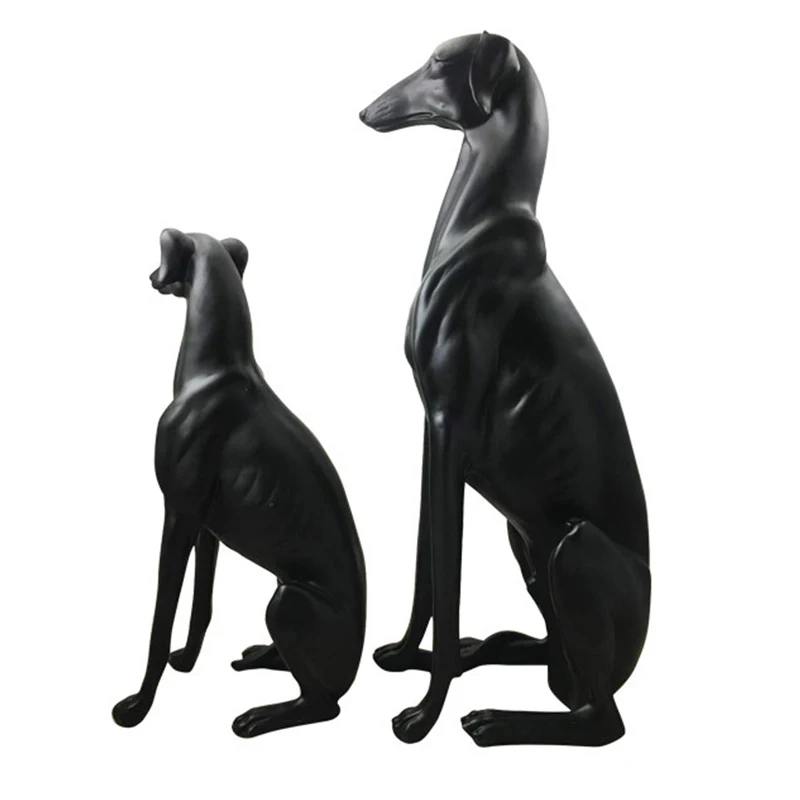 Custom Large Life Size Hound Bulldog Sculpture Doberman Figurine Home Garden Decoration Floor Ornament Greyhound Dog Statue