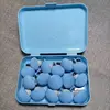 Caja de almacenamiento azul de 16 unidades con alfileres de tela y agujas de acero.