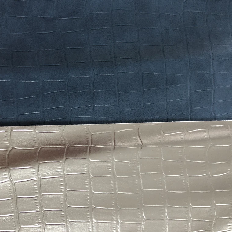 Leather Products Embossed Imitation Crocodile Pu Rexine Leather Waterproof Abrasion-Resistant Anti-Mildew Chair Bag Craft