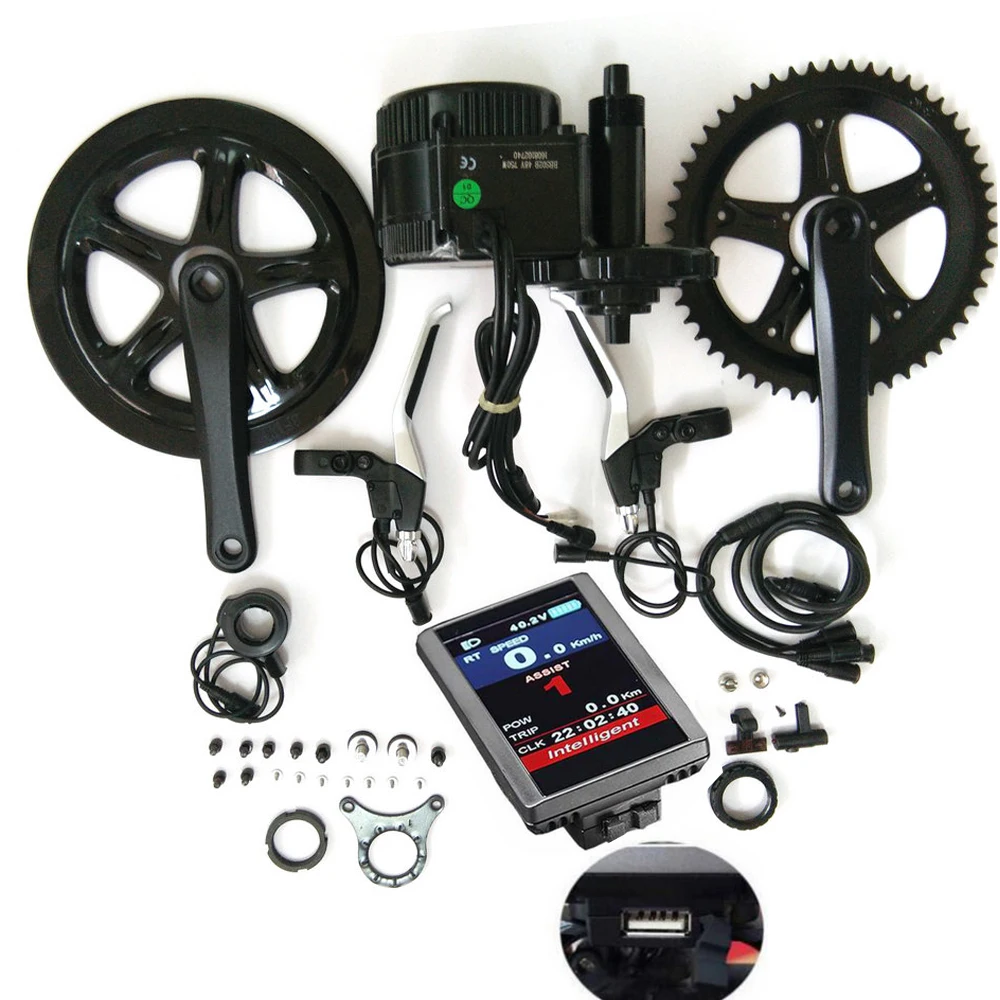 Bafang bbs 01 36v 250w Mid Drive Motor Kit with Dpc 18 Color LCD Display