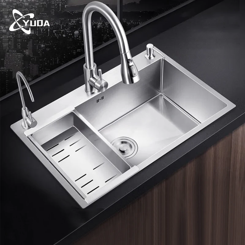 Durable Multifunctional Single Big Bowl Kitchen Sink Apron Front Farmhouse Single Bowl Kitchen Sink