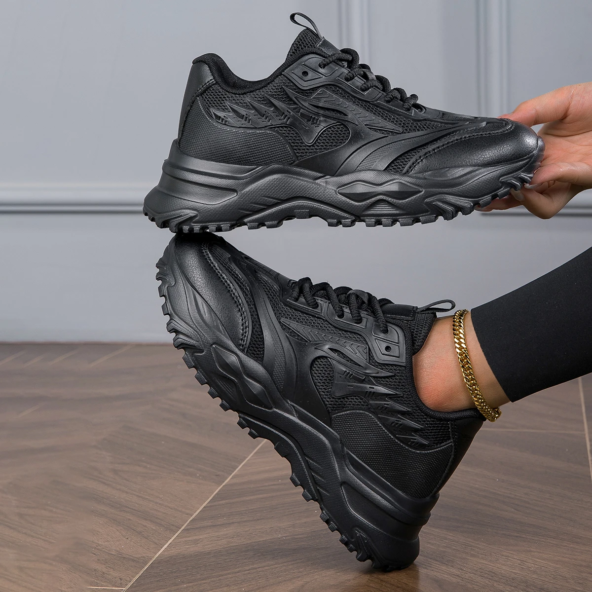 Thick Bottom Fashion Chunky Dad Shoes Platform Women Trend Style Couple  Casual Shoes Breathable Comfortable Sports Shoes