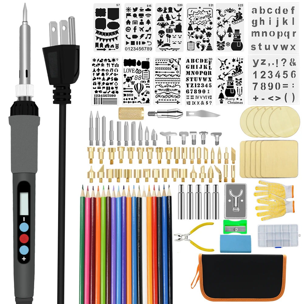  Wood Burning Kit, 60W Wood Burning Tool Pyrography Kit