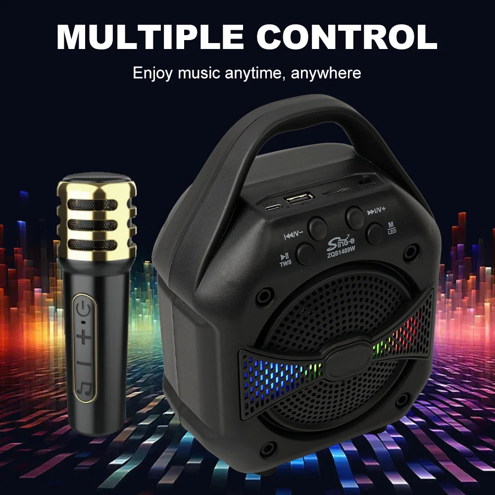 KARAOKE WIRELESS SPEAKER マイク付き Sing-e ZQS12148 Portable Karaoke Speaker - 12-Inch 40W RGB