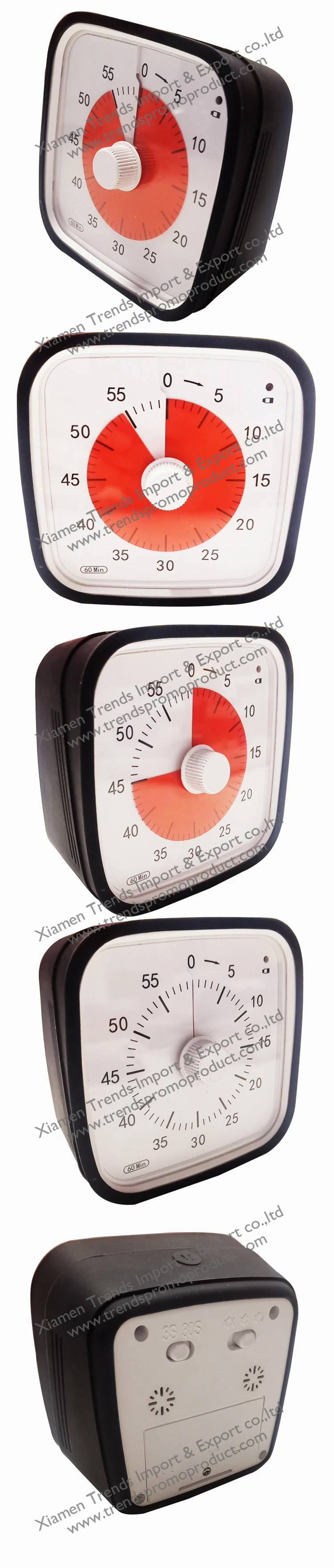 Silent countdown classroom 60 minute time out student analog visual timer for kids children child study learning school analogue