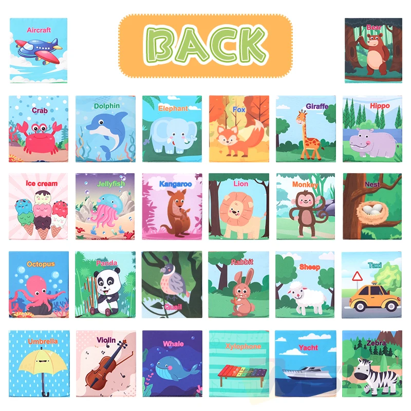 Dropshiping Toddlers Washable Soft Letters 26PCS Colorful Flash Cards Early Learning Toy Baby Alphabet Cards Toys