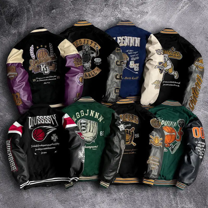 Salati Manufacturer Wholesale High Quality Letterman Jacket Custom Vintage Streetwear Winter Blank Varsities Jacket Men