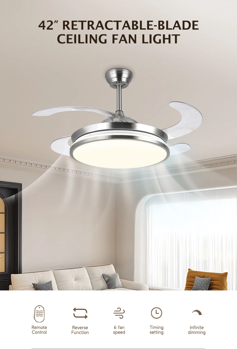Ceiling Fan, 4 ABS Blades, AR-CFL-R-309-G - detail 2