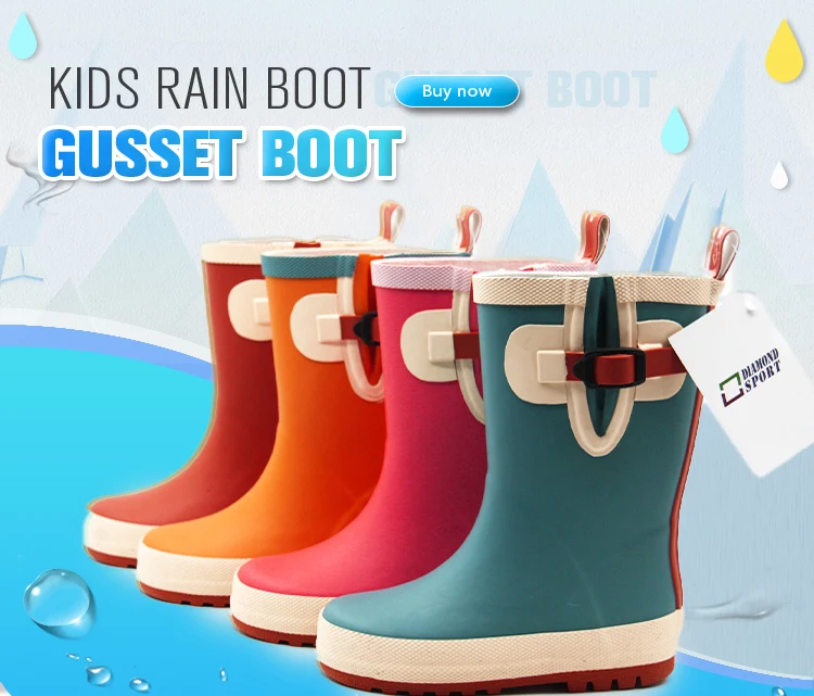 Custom Logo Toddler Antiskid Light Weight Gumboots Waterproof Shoes
