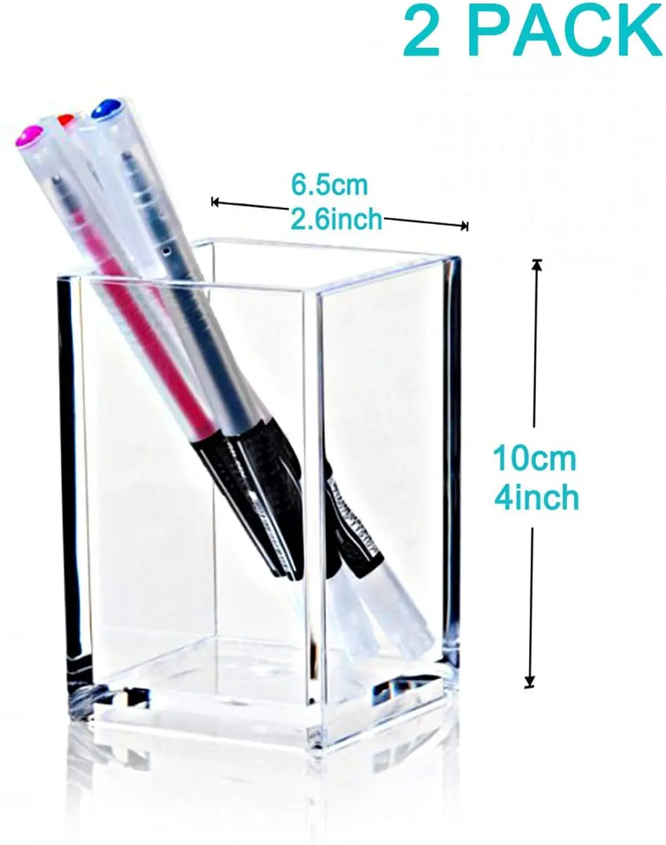 Clear Acrylic Desk Organizer Pen Holder for Office Supplies and Desktop  Accessories