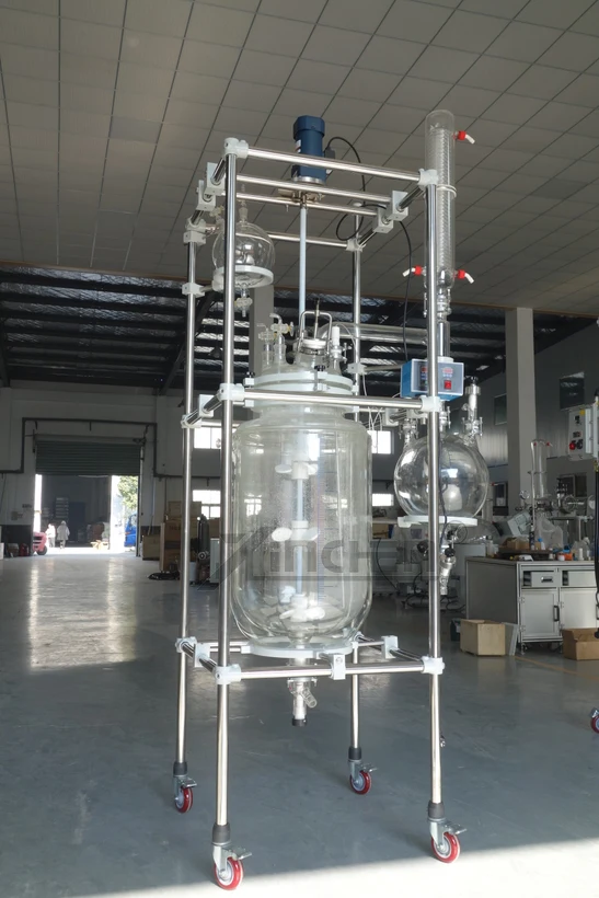 100L double walled glass reactor Jacketed Glass Reactor factory