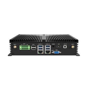 Yingchi Mini PC Box 12V i7 5500U GPIO RS485/232 Dual Lan Display Embedded Wifi 8*USB Fanless Industrial Small Desktop Computer