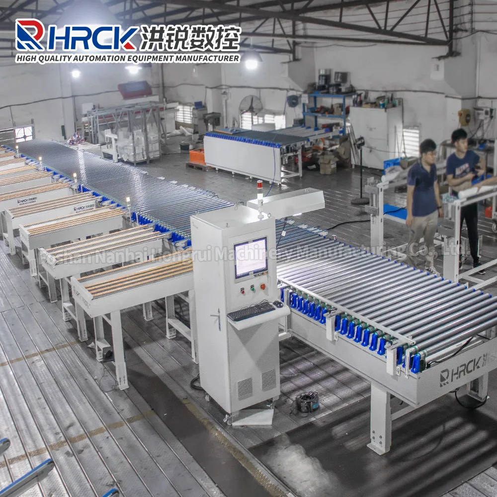 Automated unmanned sorting line, plate furniture roller conveyor line, plate packaging production line