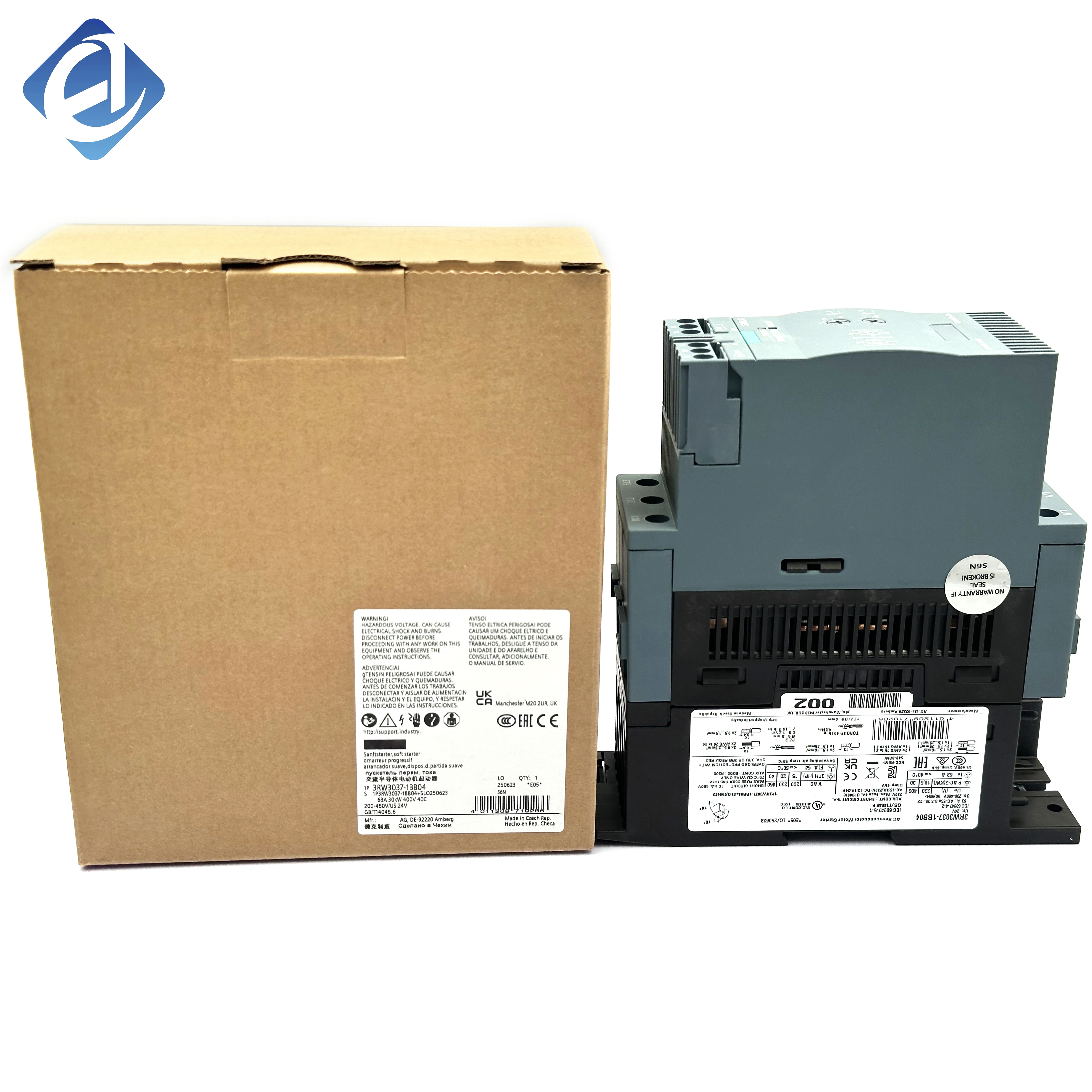 New Original 3RW3037-1BB04 3rw30371bb04 SIRIUS Soft Starter Stock in Warehouse