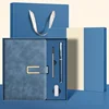 Azul Medianoche + Bolígrafo Metálico + Recambio de Bolígrafo + Memoria USB + Bolsa de Regalo con Caja