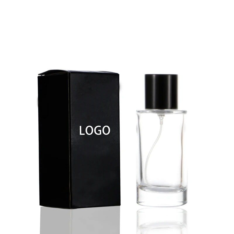 Wholesale Crystal White Cylindrical Tall Perfume Bottle
