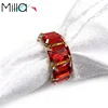 Gold Ring + Red Rhinestone