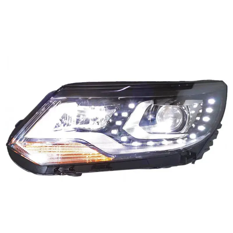 For Volkswagen Tiguan Headlamp Projector Lens 2013-2016 Bi-xenon LED Headlamp D2h Hid Drl Auto Parts Car Lights Plug and Play