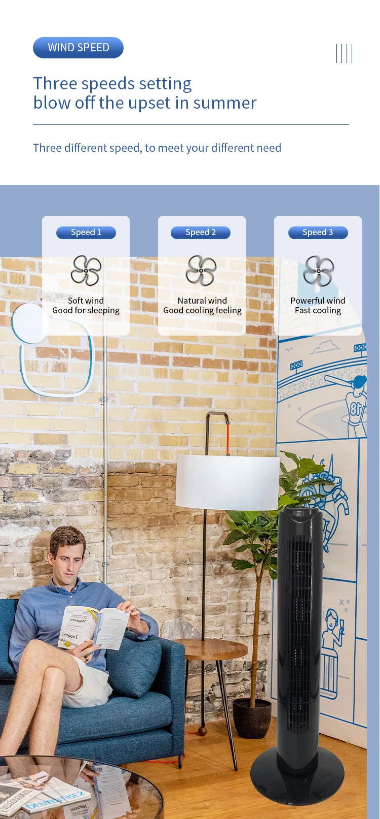 Bladeless Tower, 110V, 40w(0.05hp) - detail 6