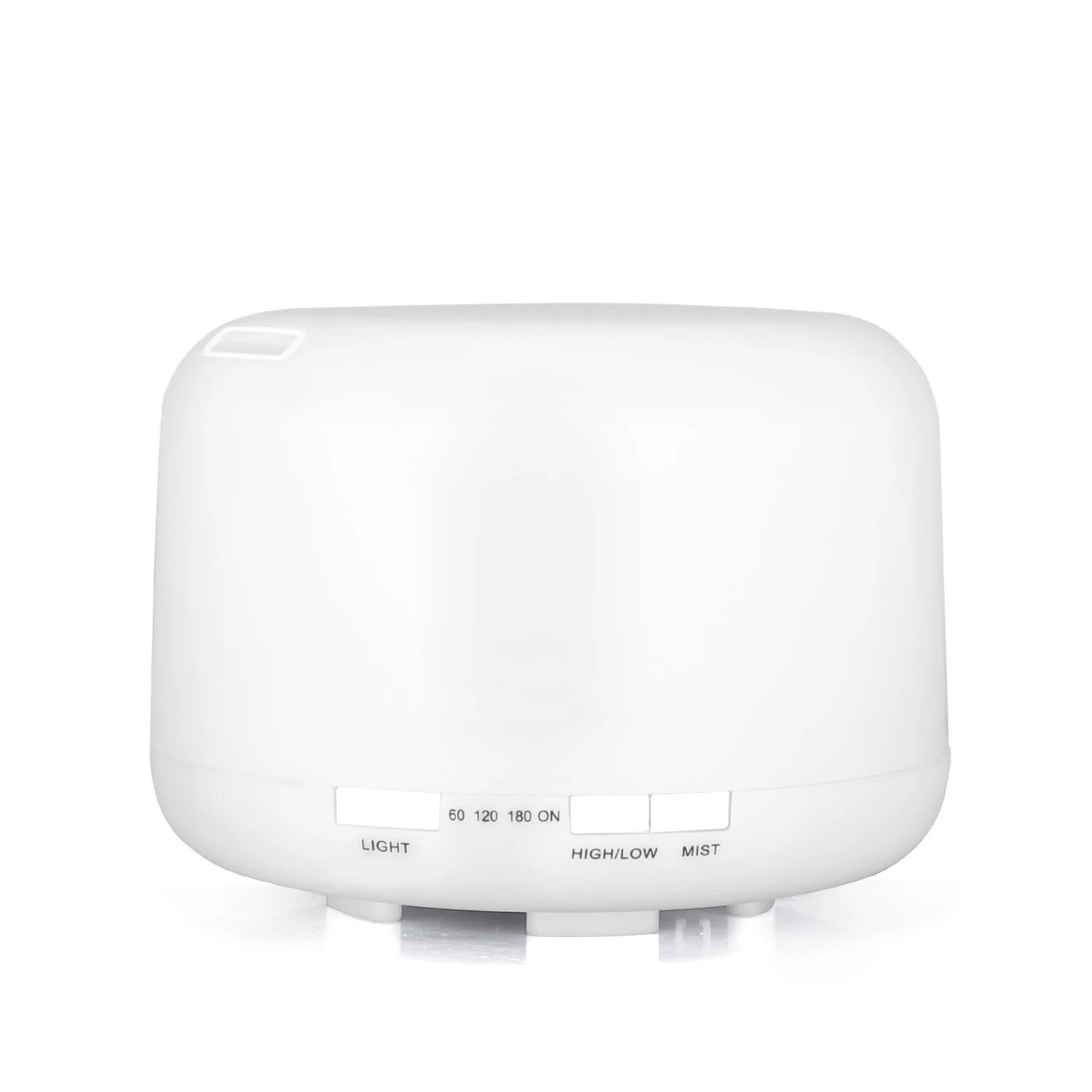 500ml White Ultrasonic Air Humidifier Aromatherapy Electric Essential Oil Diffuser With Adjustable High Low Mist Mode