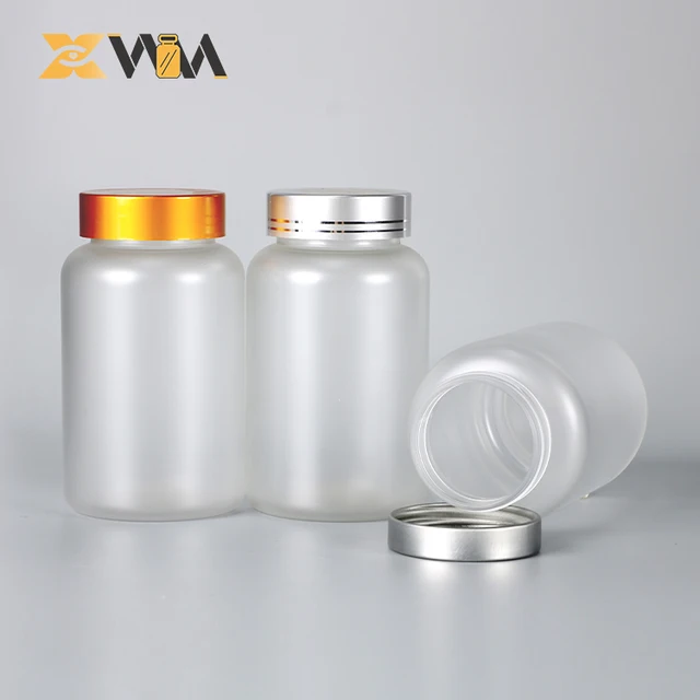 Global Exporter Frosted PET Pill Bottle 200ml 6.8oz Matte Finish Frosting Process Transparent Surface Custom Colors