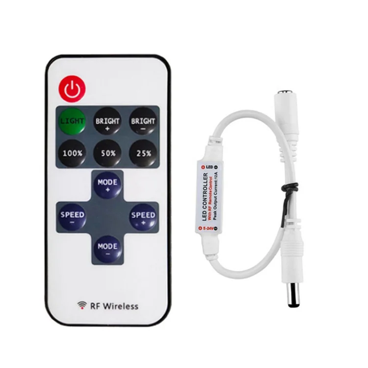 11 Keys RF Wireless Single Color Led Strip Dimmer Remote Controller for SMD 5050 2835 3014 5630 LED Strip Light