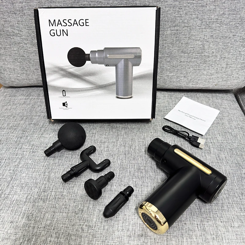 Mini Massage Gun - Portable Deep Tissue Muscle Therapy Vibration Gun with 6  Speed Levels for Body Recovery