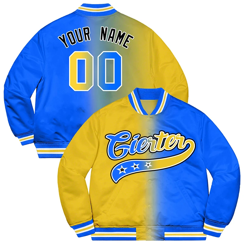 Custom Men's Unique Baseball Jacket Casual Sweatshirt Personalized Stitched Name Baseball Jackets For Men