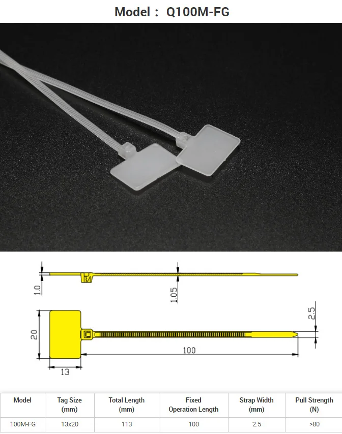 Customize Multicolor Nylon Cable Ties with Tags – Ideal for Wire ...