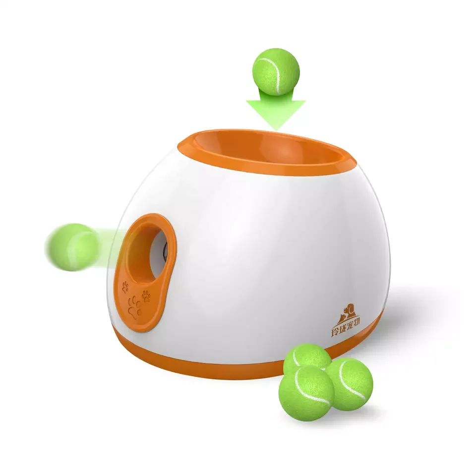 Funny Interactive Pet Outdoor Training Automatic Ball Thrower Tennis Ball Launcher Machine