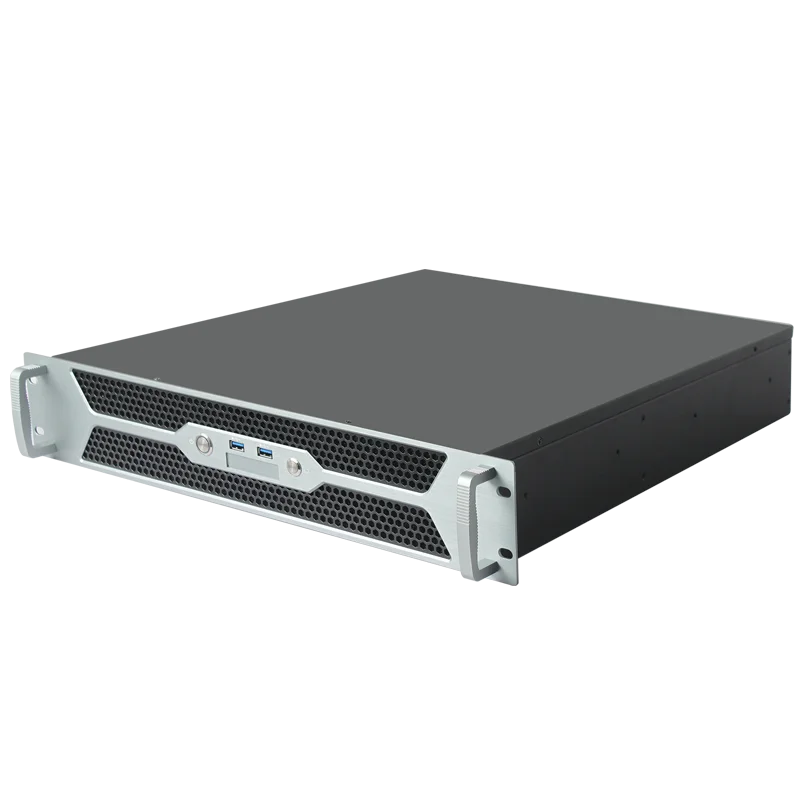Aluminum HTPC 2u Server case 19 Inch Server Rack 2u Chassis Industrial Pc case