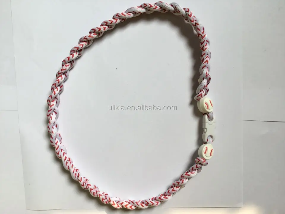 Baseball Necklace - Sports Braided Rope