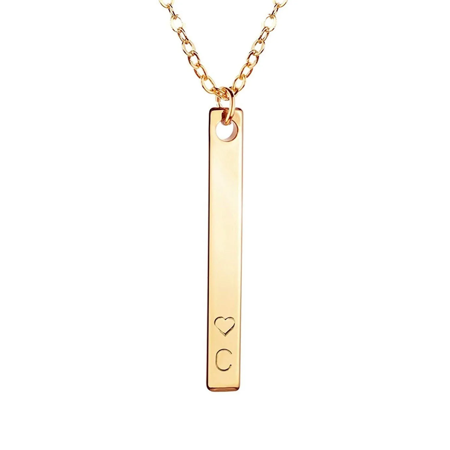 Long Necklace Gold Silver Color Letter 