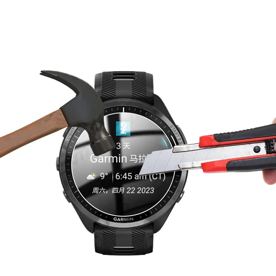 High Quality for Garmin Forerunner 965 Smart Watch Screen Protector HD Film Tempered Glass