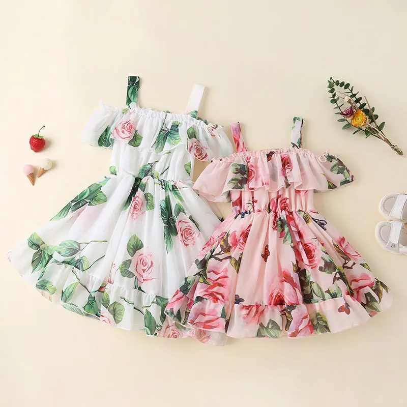 Summer Toddler Baby Girl Children Kids Floral Sundress Casual Princess Dresses 