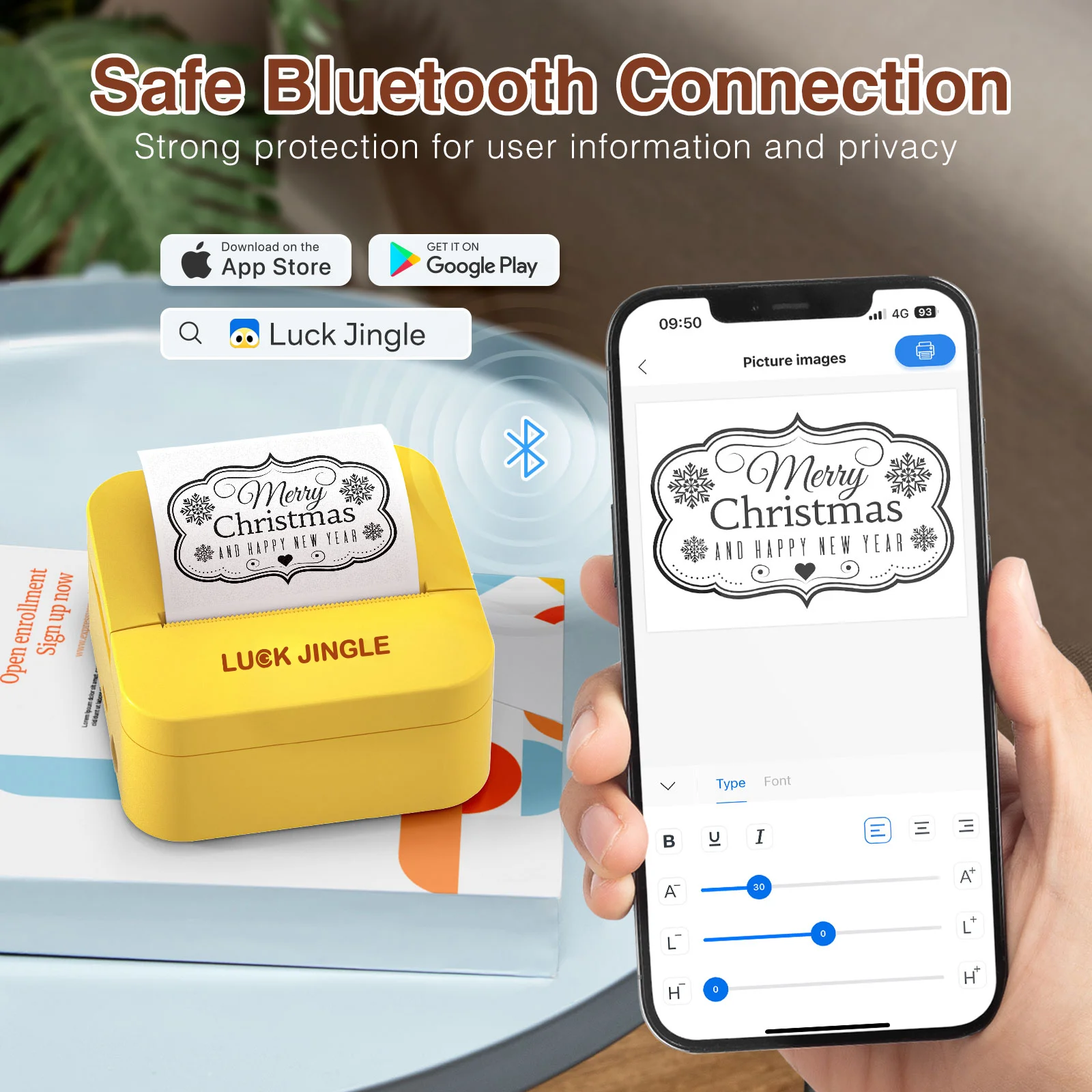 Luck Jingle Smart Bottle Label Printer Home Portable Thermal Mini