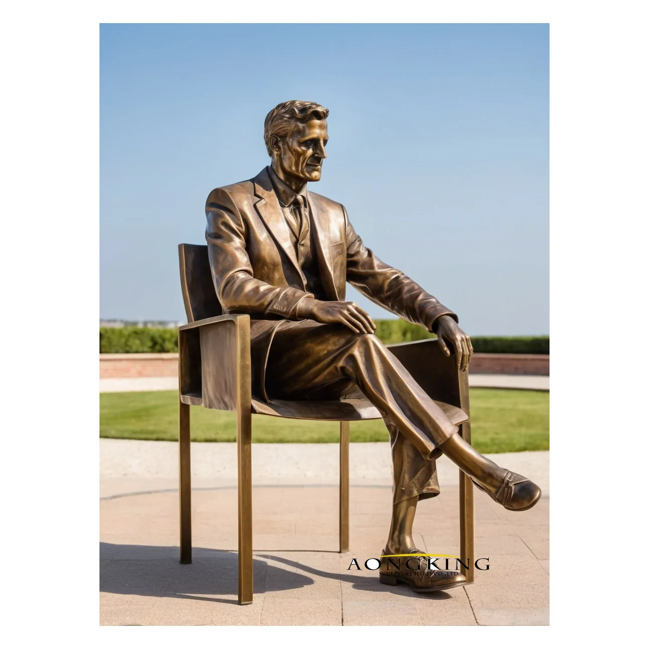 希少】ヴィンテージ ブロンズ像『座る男性』 ベスト ブロンズ像「The