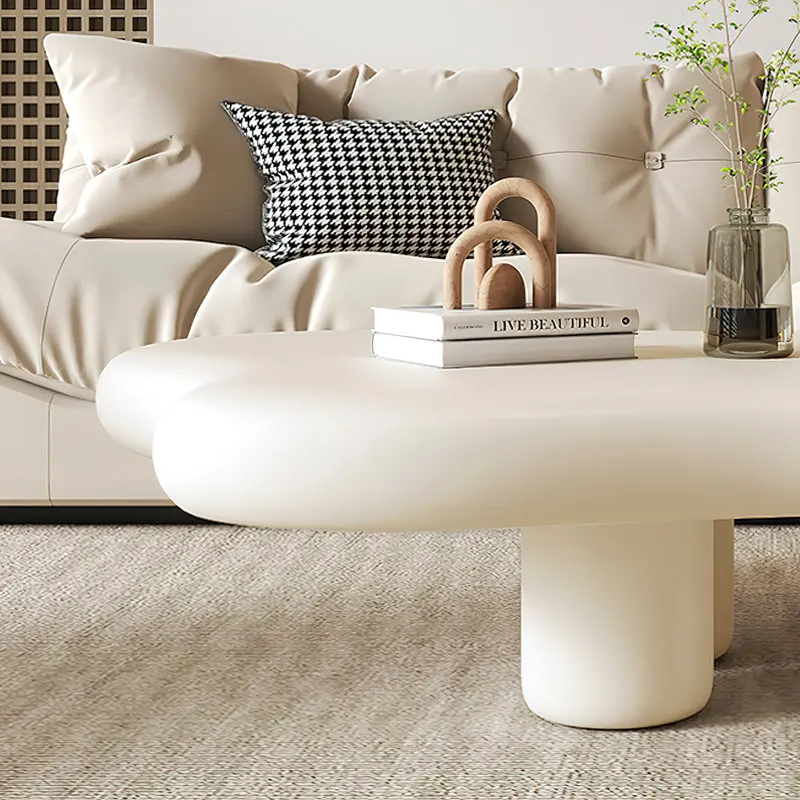 47.24'' Nordic Curved Coffee Table Irregular Household Table Fantastic Furniture