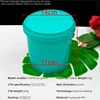 Cubo con asa de 1200 ml, color verde.
