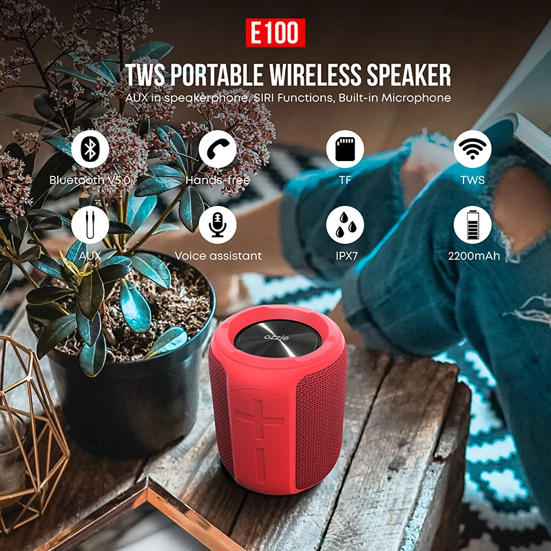 NEW for Outdoor Indoor Speaker bluetooth Subwoofer Portable Wireless Waterproof RGB LED Speaker