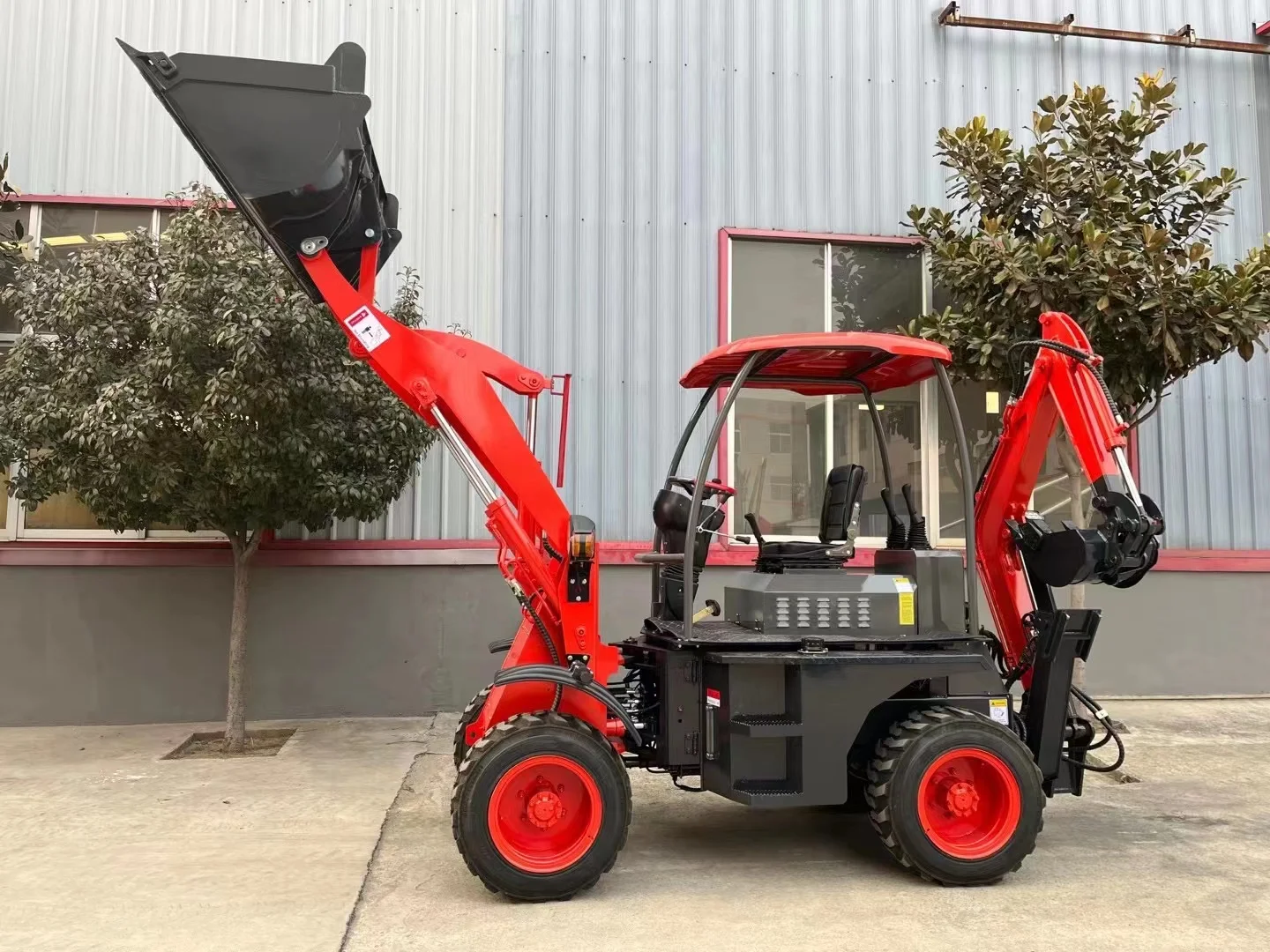 Earthmoving Machinery Backhoe Loaders Small Wheel Loader Backhoe with US EPA Certification for Sale