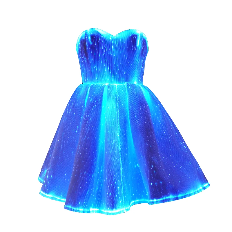 Prom Galaxy Light Up Dress Women's LED Luminous Fabric Evening