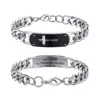 Bracelet croix courbée gravée Matthe